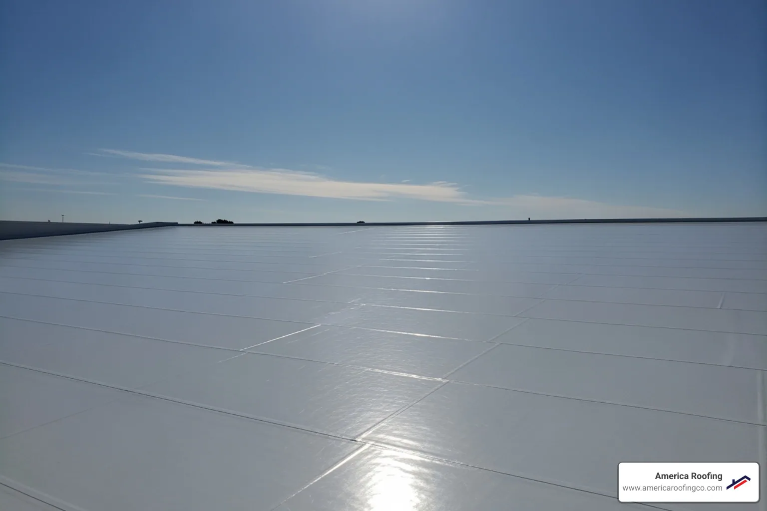 white 'cool roof' reflecting sunlight - arizona commercial roofing