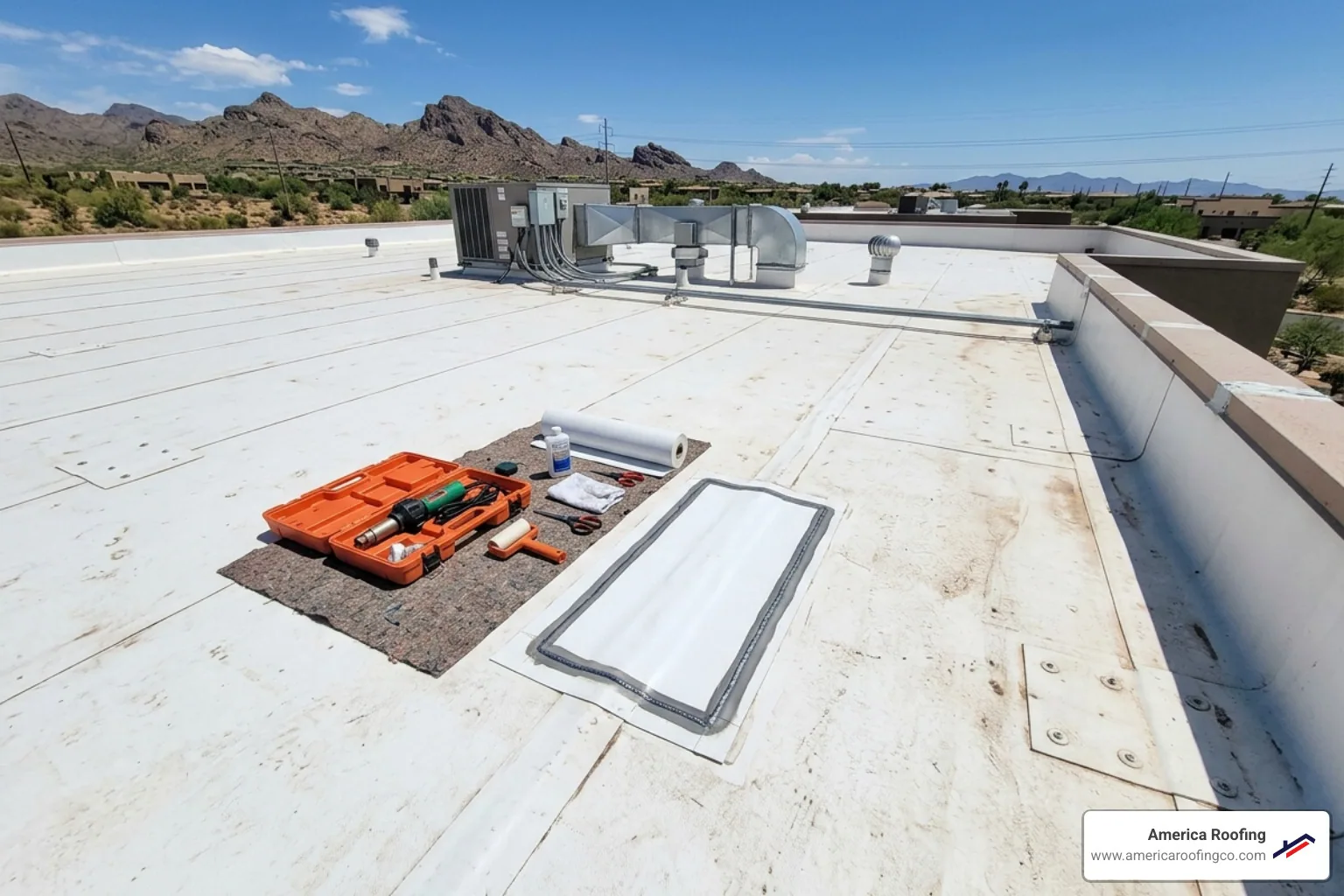 tpo roofing repair flat roof arizona - tpo roofing repair