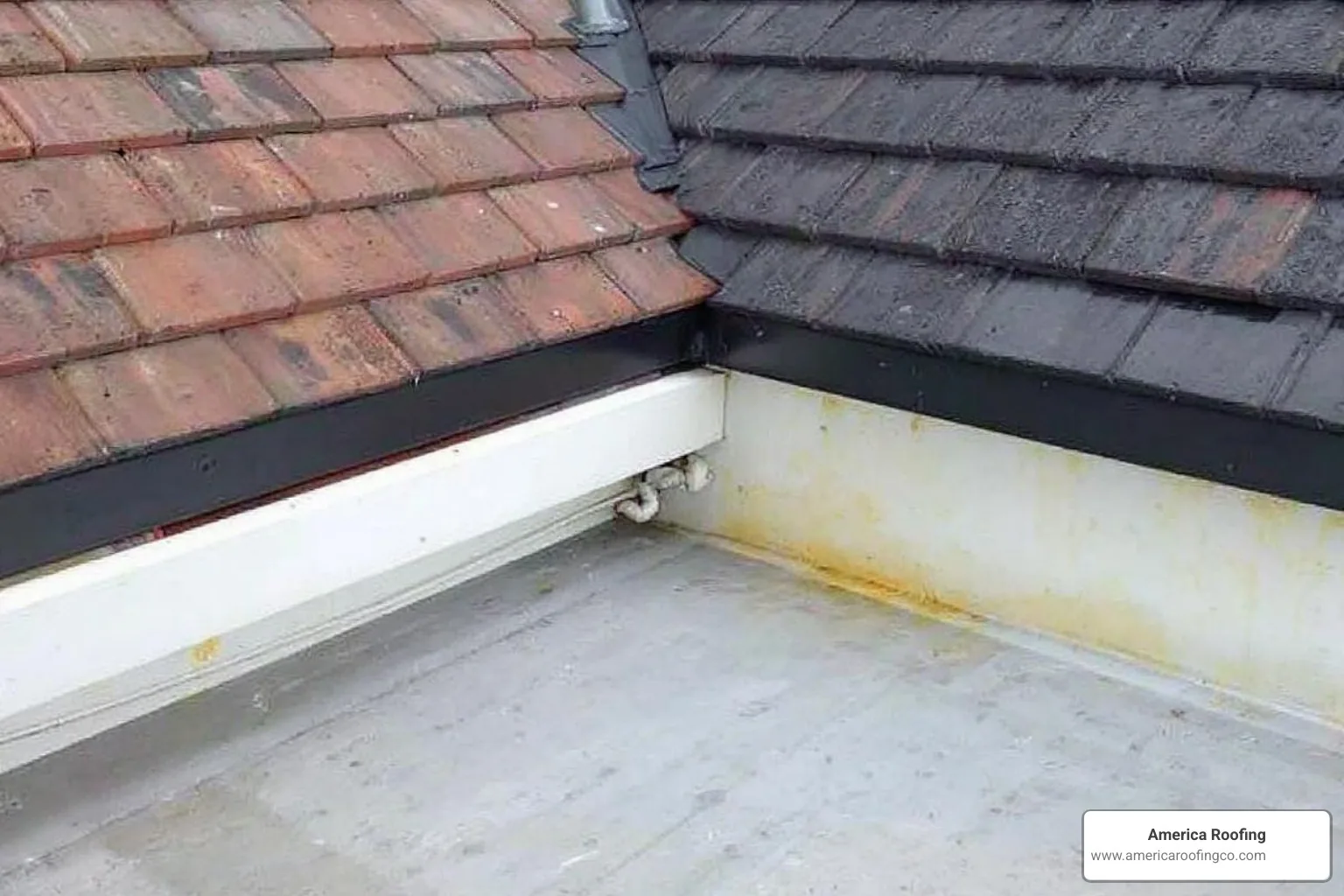 buckets catching water indoors - leaking flat roof quick fix