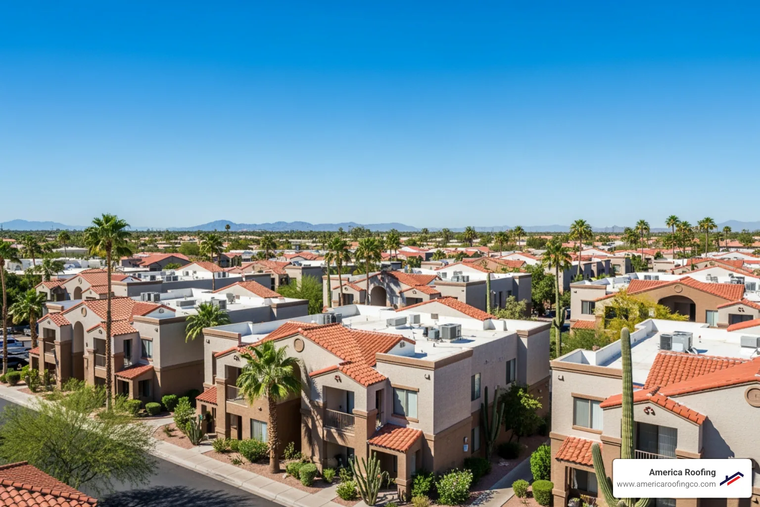 arizona multi-family roofing apartment complex with tile roof in Phoenix - arizona multi-family roofing contractors