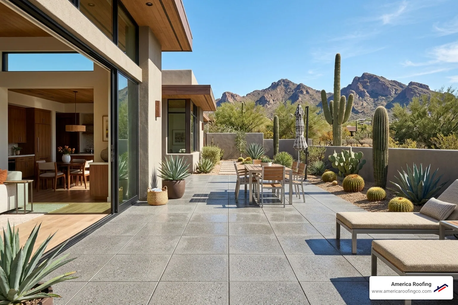 Konkrete Anti-Slip tile installed on an outdoor patio in an Arizona backyard - Arizona concrete tile