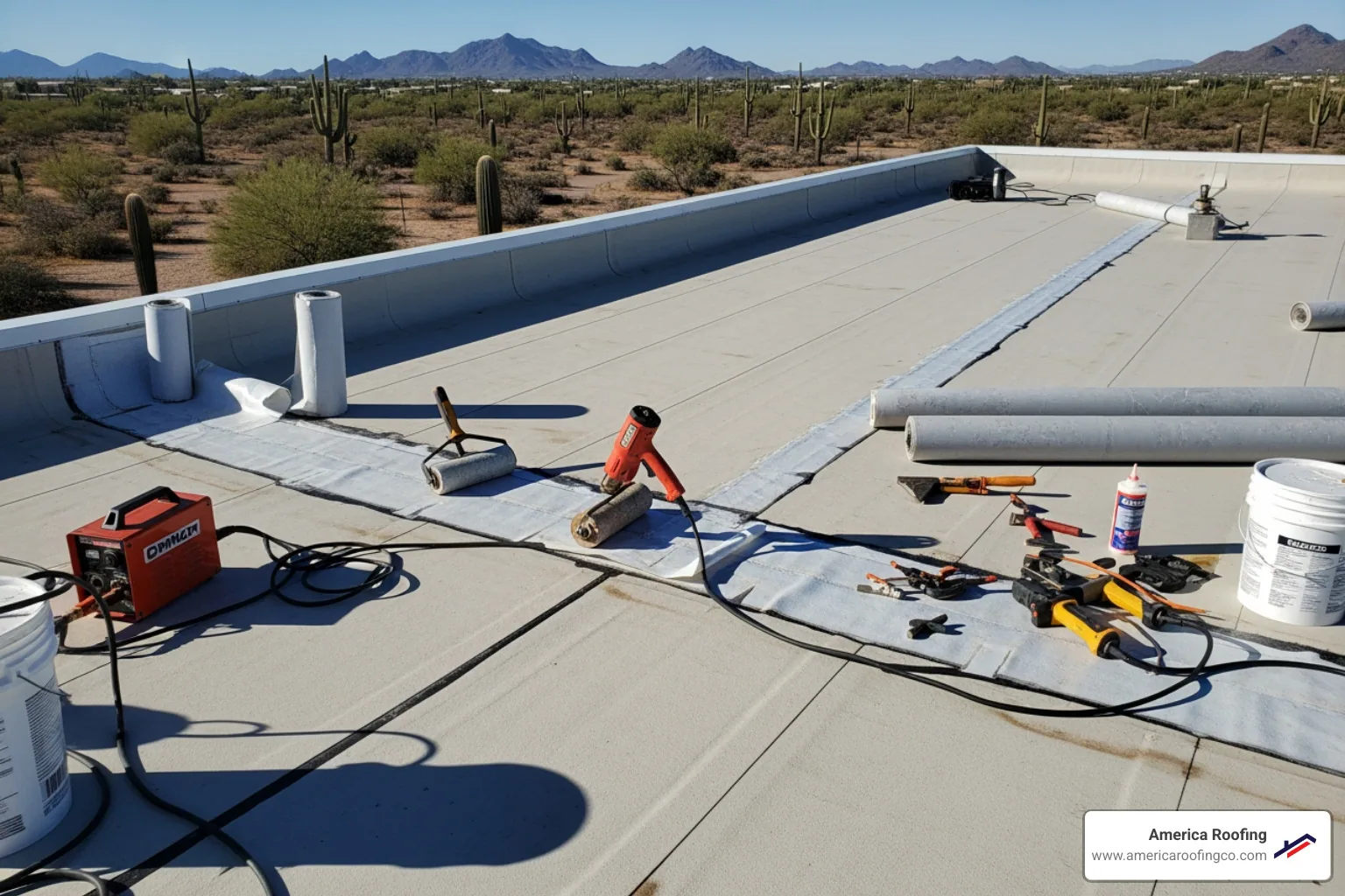 TPO roof seam inspection and repair Arizona