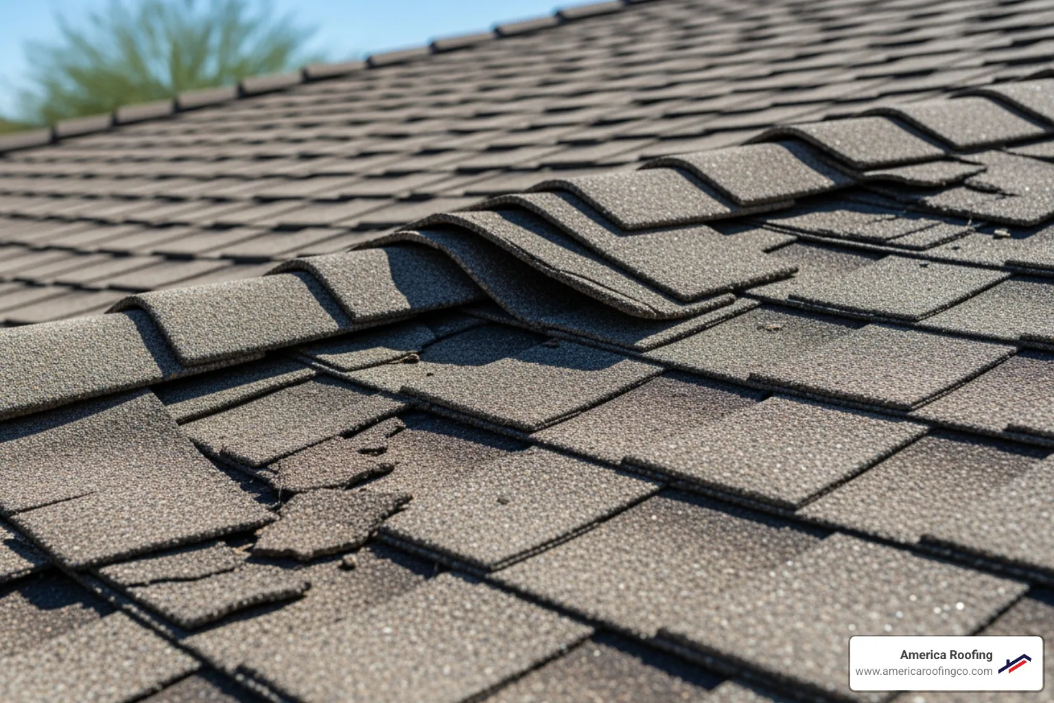 curling and cracked asphalt shingles - roof inspections