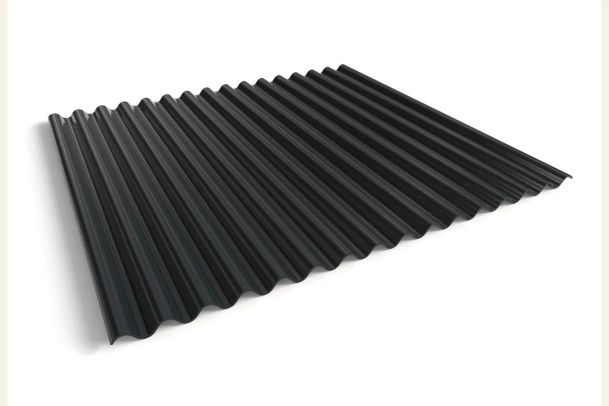 CMG Ultra-Corrugated exposed-fastener metal panel in Matte Black
