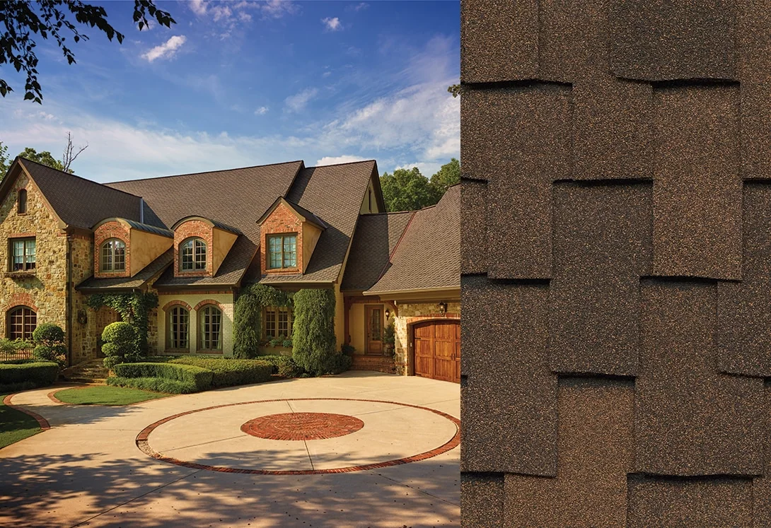 Home with Grand Sequoia® Mesa Brown roof shingles