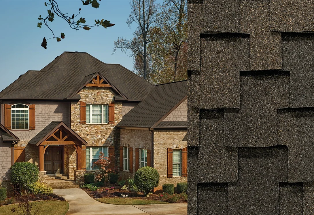 Home with Grand Sequoia® RS Forest Brown roof shingles