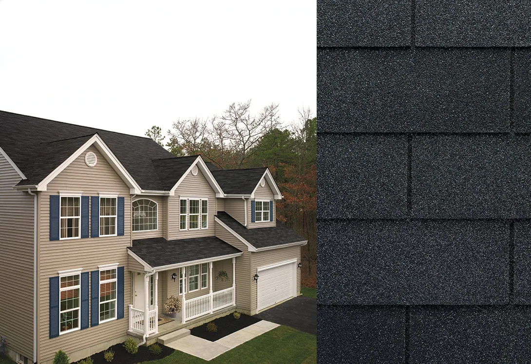 Home with Royal Sovereign® Charcoal roof shingles