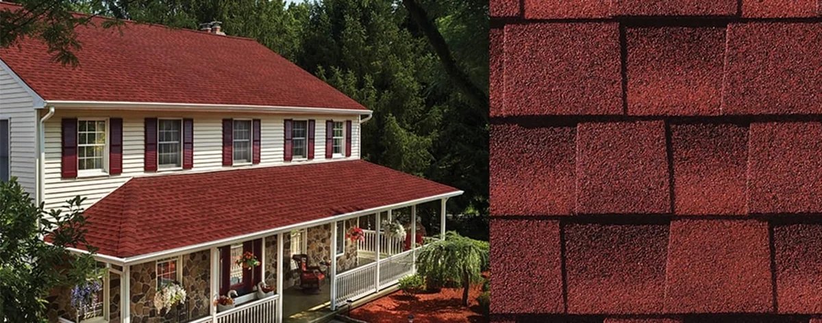 Home with Timberline® HDZ® Patriot Red roof shingles