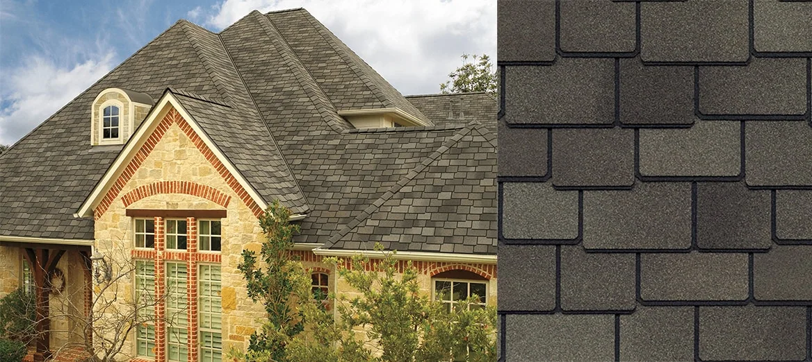 Home with Woodland® Cedarwood Abbey roof shingles
