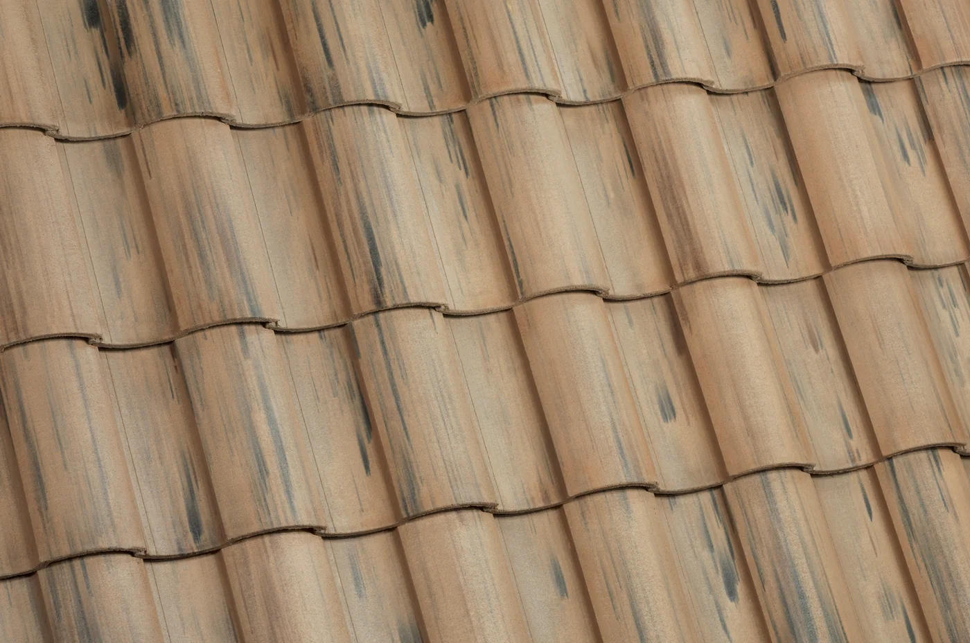 Eagle Capistrano concrete roof tile in 3520 Weathered Terracotta Flashed