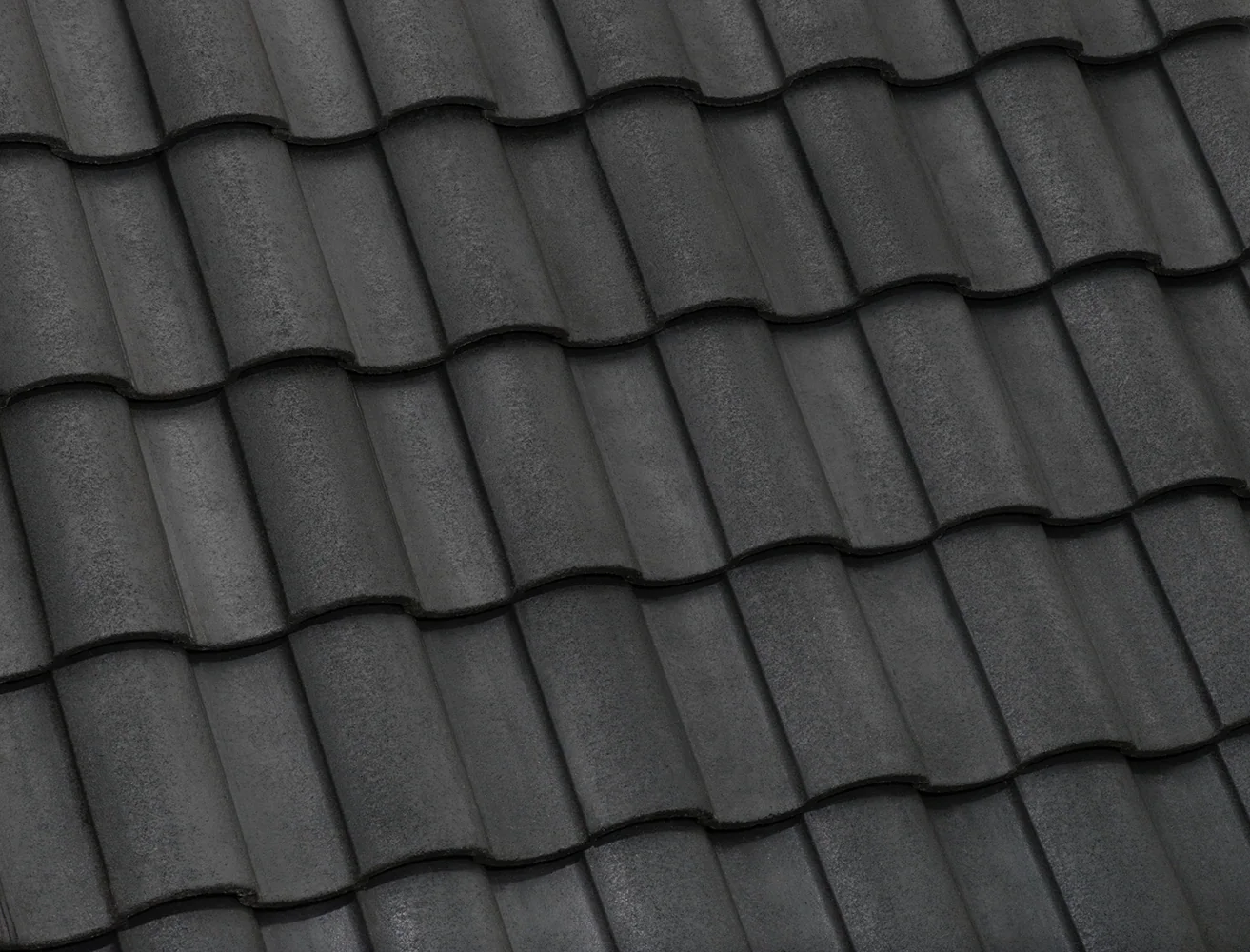 Eagle Capistrano concrete roof tile in 3595 Dark Charcoal Range