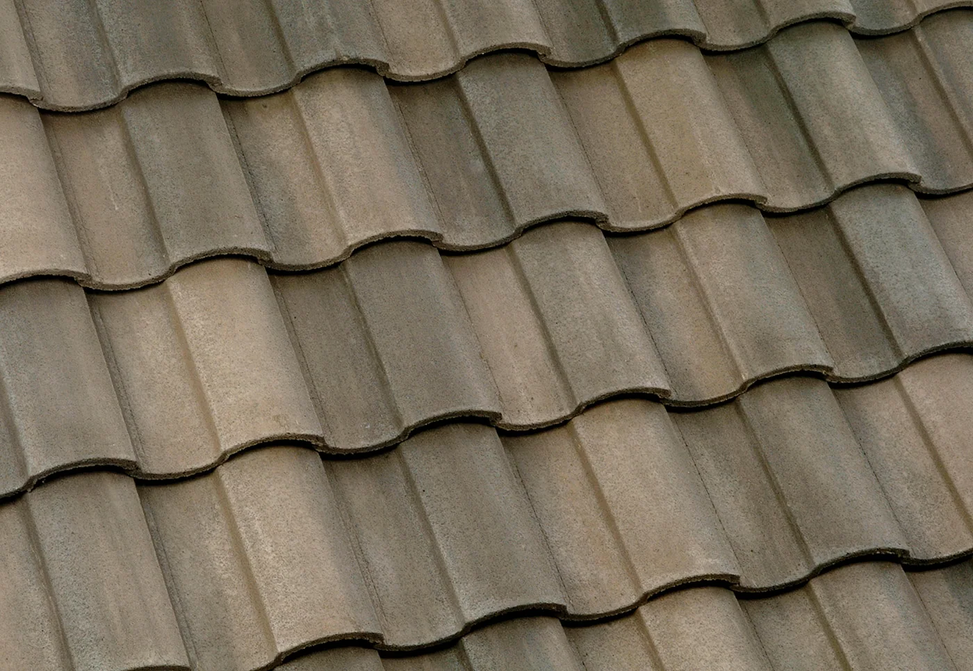 Eagle Capistrano concrete roof tile in 3687 Brown Gray Range