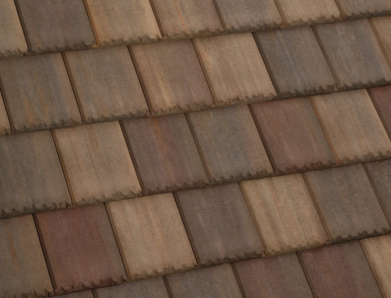 Eagle Tapered Slate concrete roof tile in 49882R Manteca Blend Copper