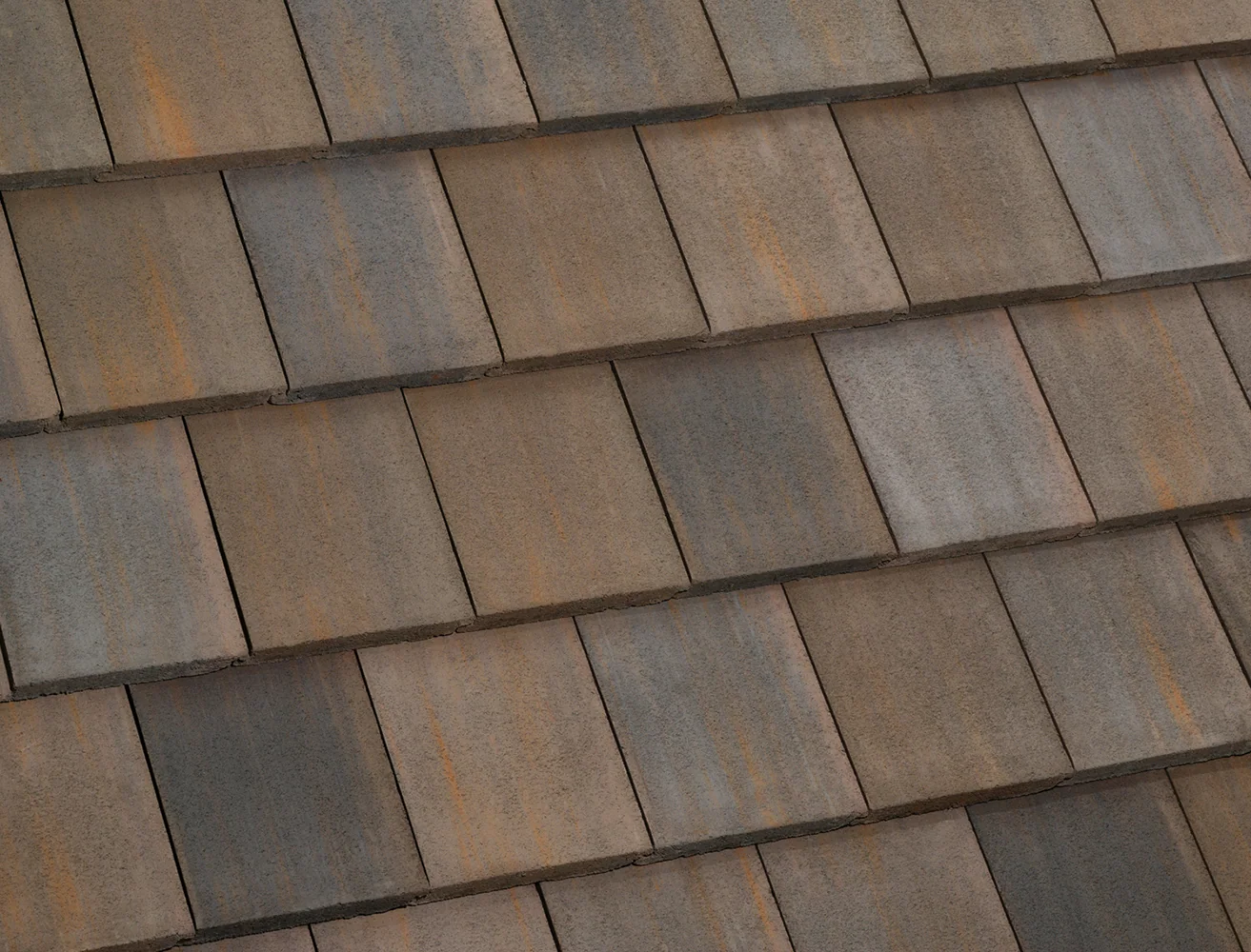 Eagle Bel Air concrete roof tile in SRB 8828 Bridgeport Blend Copper